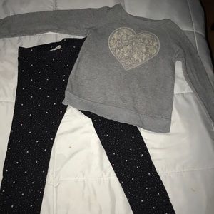 Girls sweater and leggings